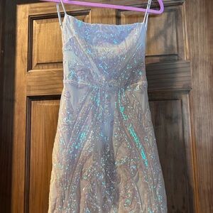 Lucy in the Sky Iridescent Sequin Mini Dress